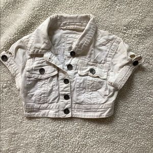 Girls white jean jacket